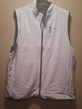 White CHAPS Quilted Zip-Front Golf Vest